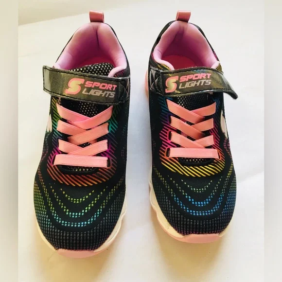 Sketchers. Sport lights. Girls sneakers. Size 1 ( little girl) - Picture 2 of 6